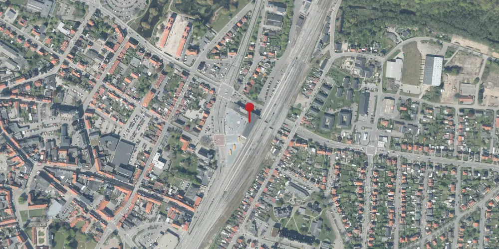 Historisk kort over Nykøbing Falster Station
