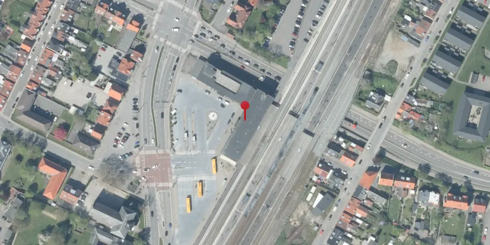 Historisk kort over Nykøbing Falster Station
