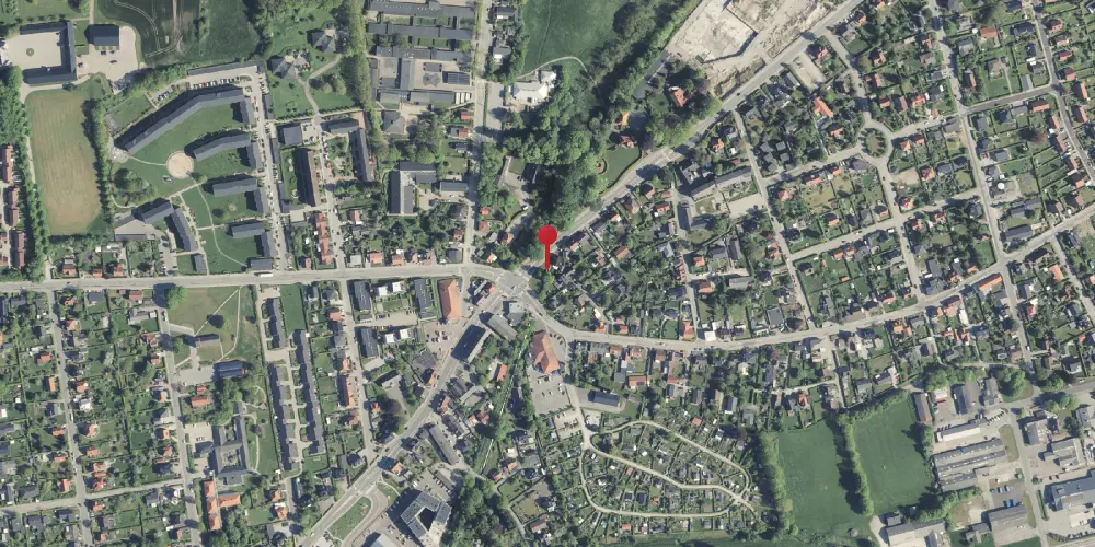 Historisk kort over Dronningborg Trinbræt