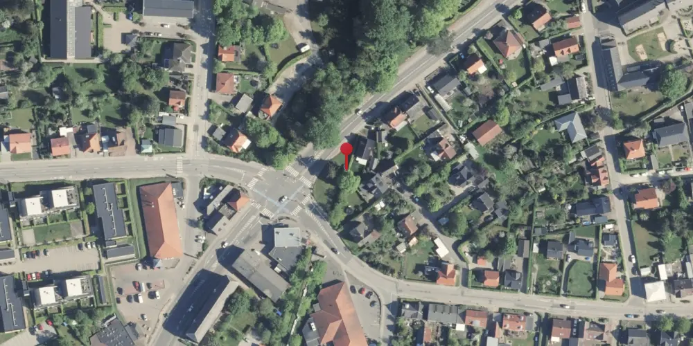 Historisk kort over Dronningborg Trinbræt