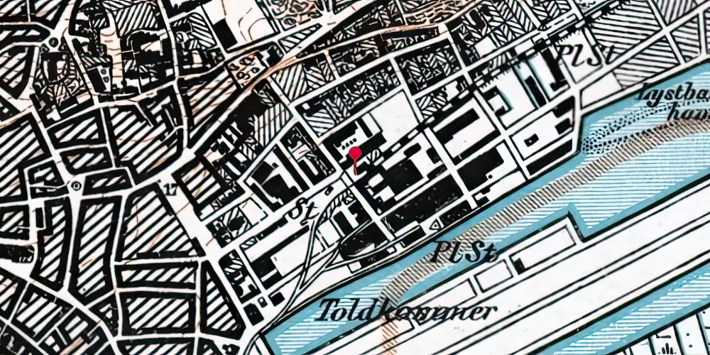 Historisk kort over Randers Privatbanestation Historisk kort over Randers Privatbanestation