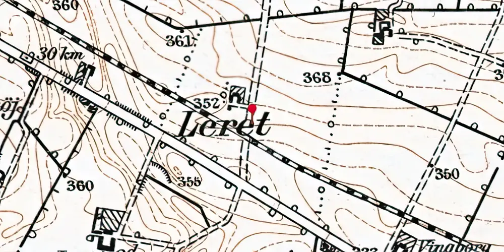 Historisk kort over Lerret Trinbræt