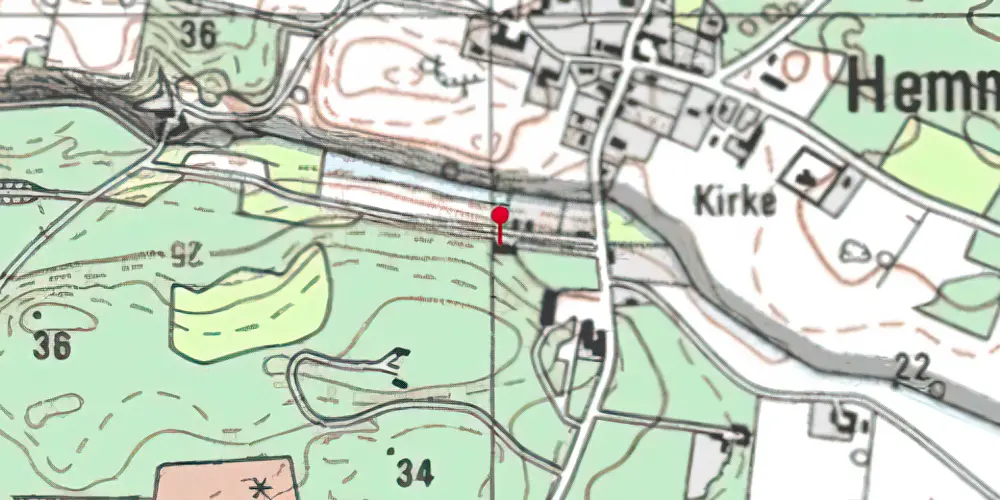Historisk kort over Glesborg Station Historisk kort over Glesborg Station
