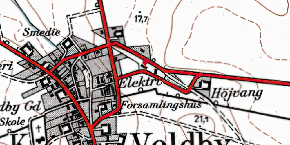 Historisk kort over Voldby Station Historisk kort over Voldby Station