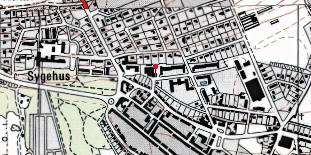 Historisk kort over Grenaa Vestbanegård Historisk kort over Grenaa Vestbanegård