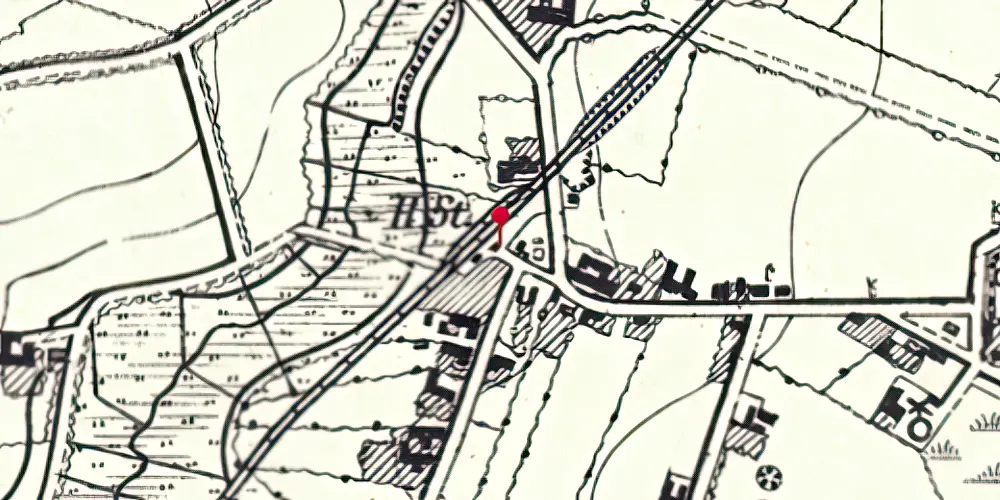 Historisk kort over Agerskov Station Historisk kort over Agerskov Station
