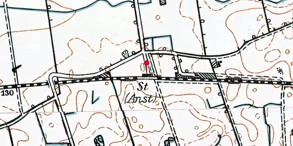 Historisk kort over Andst Station