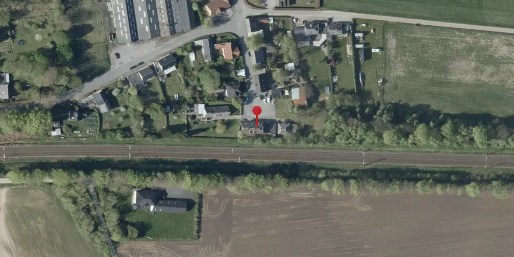 Historisk kort over Andst Station