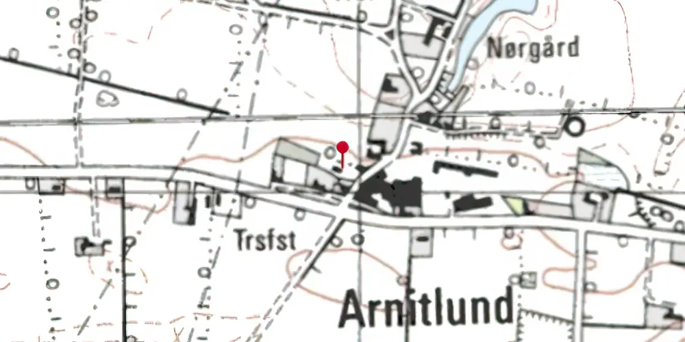 Historisk kort over Arnitlund Station Historisk kort over Arnitlund Station