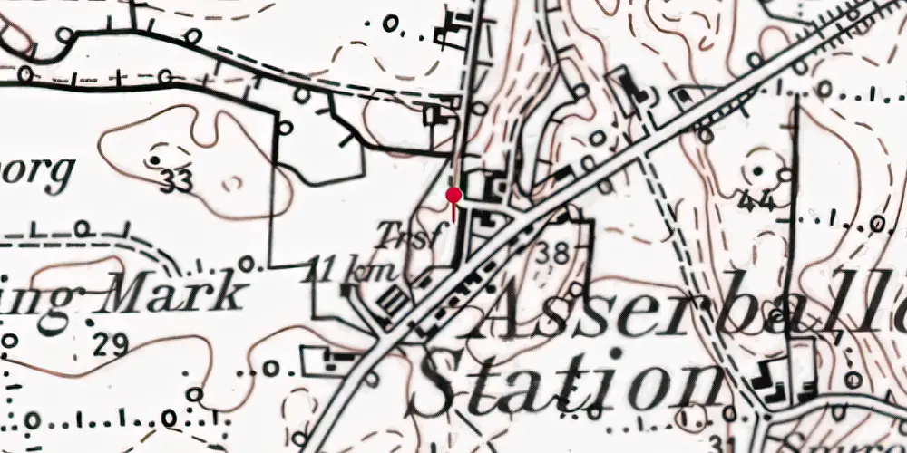 Historisk kort over Asserballe Station Historisk kort over Asserballe Station