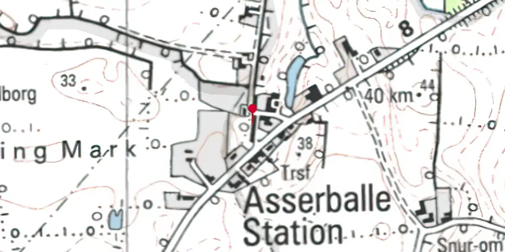Historisk kort over Asserballe Station Historisk kort over Asserballe Station