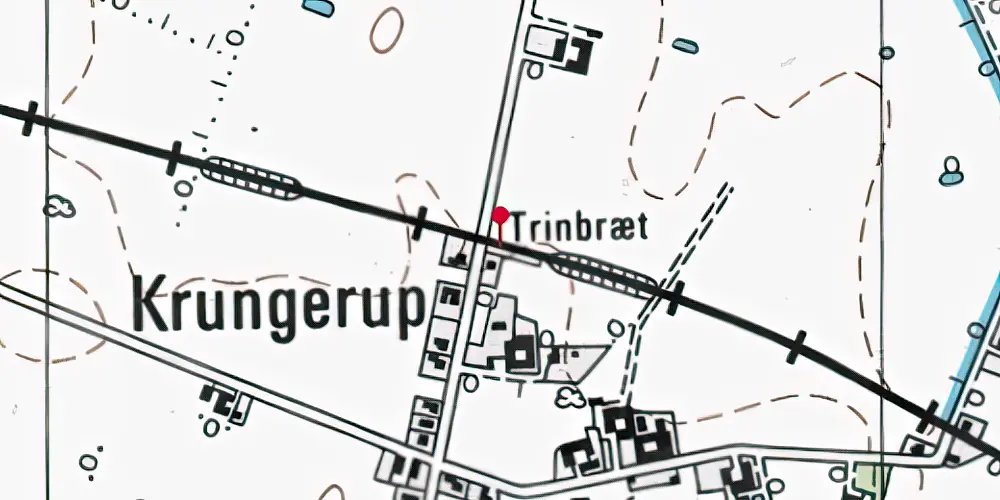 Historisk kort over Krungerup Holdeplads Historisk kort over Krungerup Holdeplads
