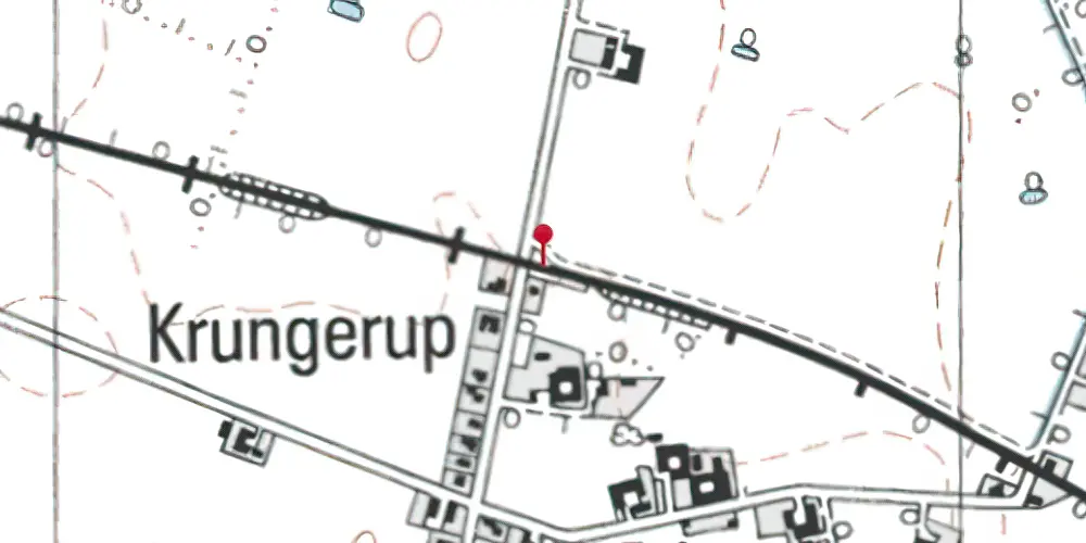 Historisk kort over Krungerup Holdeplads Historisk kort over Krungerup Holdeplads