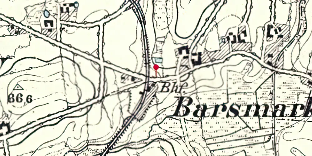 Historisk kort over Barsmark Stationskro Historisk kort over Barsmark Stationskro