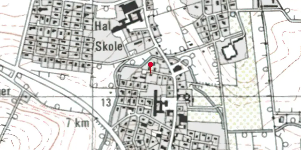 Historisk kort over Bjert Station Historisk kort over Bjert Station