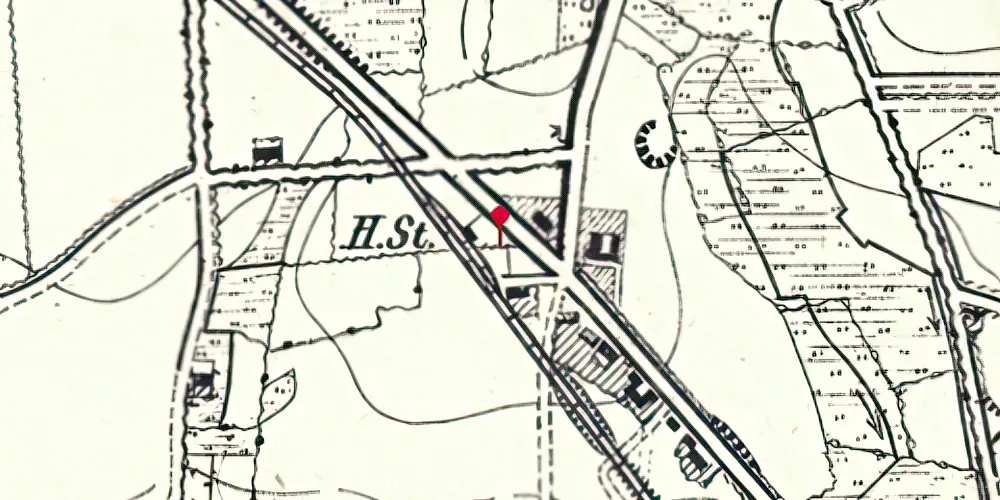 Historisk kort over Branderup Station Historisk kort over Branderup Station