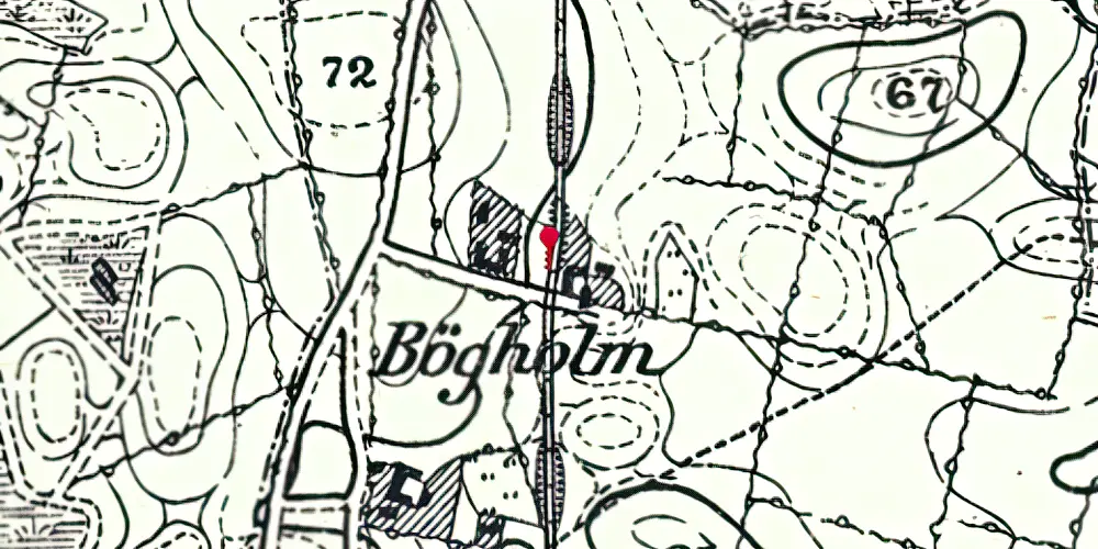 Historisk kort over Bøgholm Holdeplads Historisk kort over Bøgholm Holdeplads