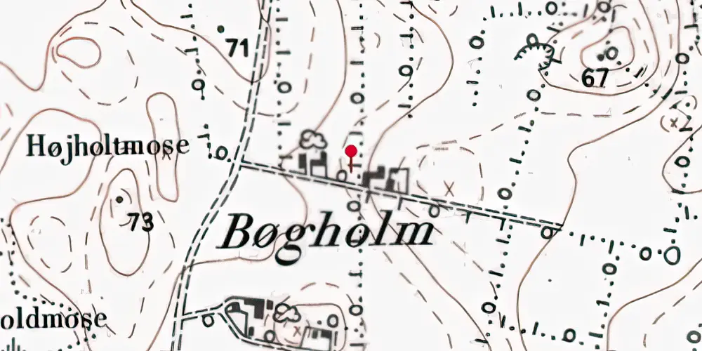 Historisk kort over Bøgholm Holdeplads Historisk kort over Bøgholm Holdeplads