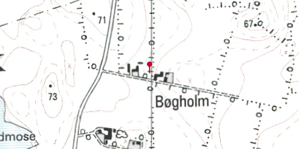 Historisk kort over Bøgholm Holdeplads Historisk kort over Bøgholm Holdeplads