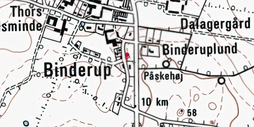 Historisk kort over Dalager Station Historisk kort over Dalager Station