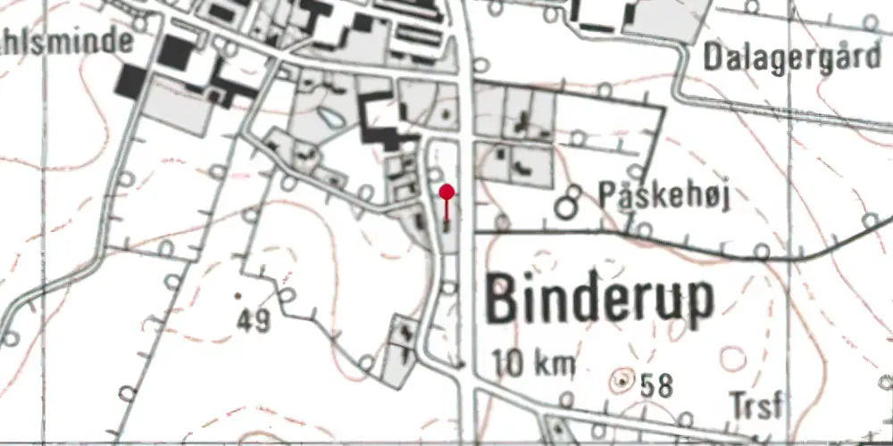 Historisk kort over Dalager Station Historisk kort over Dalager Station
