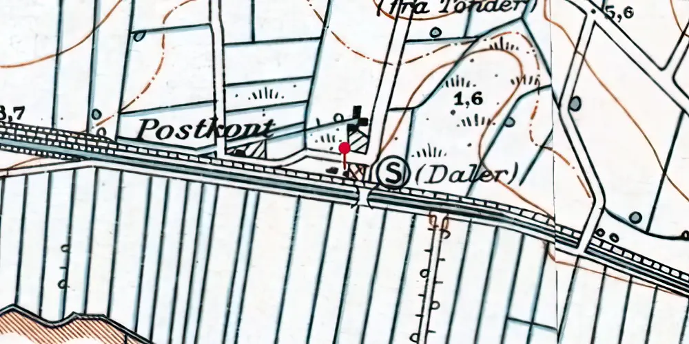 Historisk kort over Daler Holdeplads Historisk kort over Daler Holdeplads