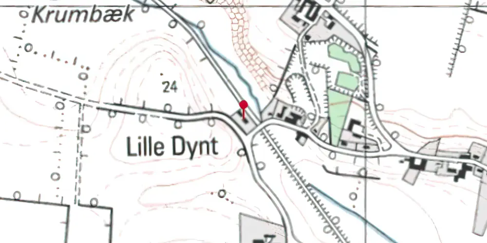 Historisk kort over Dynt Station Historisk kort over Dynt Station