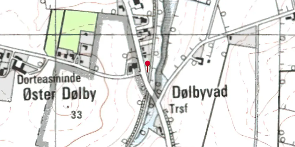 Historisk kort over Dølbyvad Trinbræt Historisk kort over Dølbyvad Trinbræt