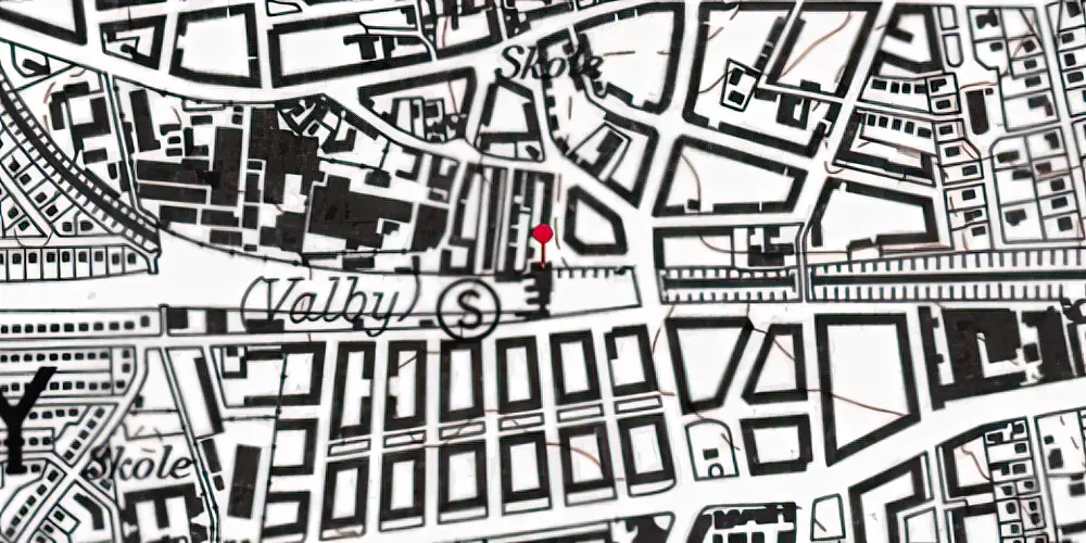 Historisk kort over Valby Station Historisk kort over Valby Station