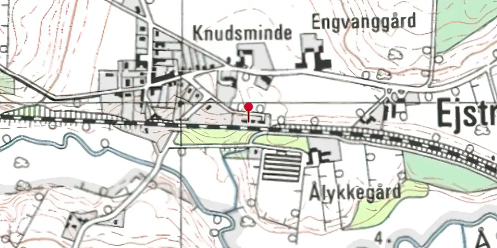 Historisk kort over Ejstrup Station Historisk kort over Ejstrup Station