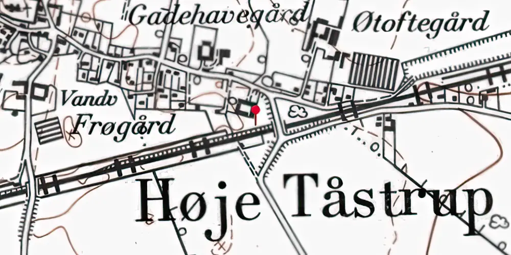 Historisk kort over Høje Taastrup Station Historisk kort over Høje Taastrup Station