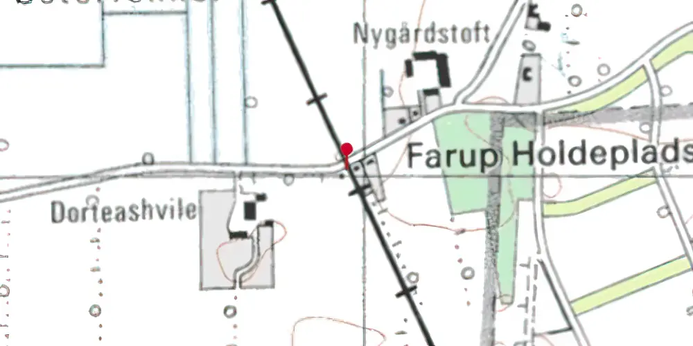 Historisk kort over Farup Billetsalgssted Historisk kort over Farup Billetsalgssted