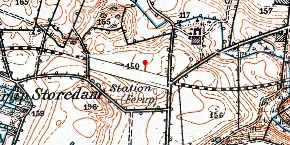 Historisk kort over Ferup Station Historisk kort over Ferup Station