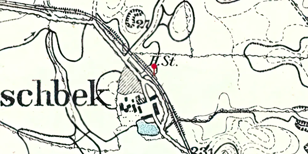 Historisk kort over Fiskbæk Holdeplads Historisk kort over Fiskbæk Holdeplads