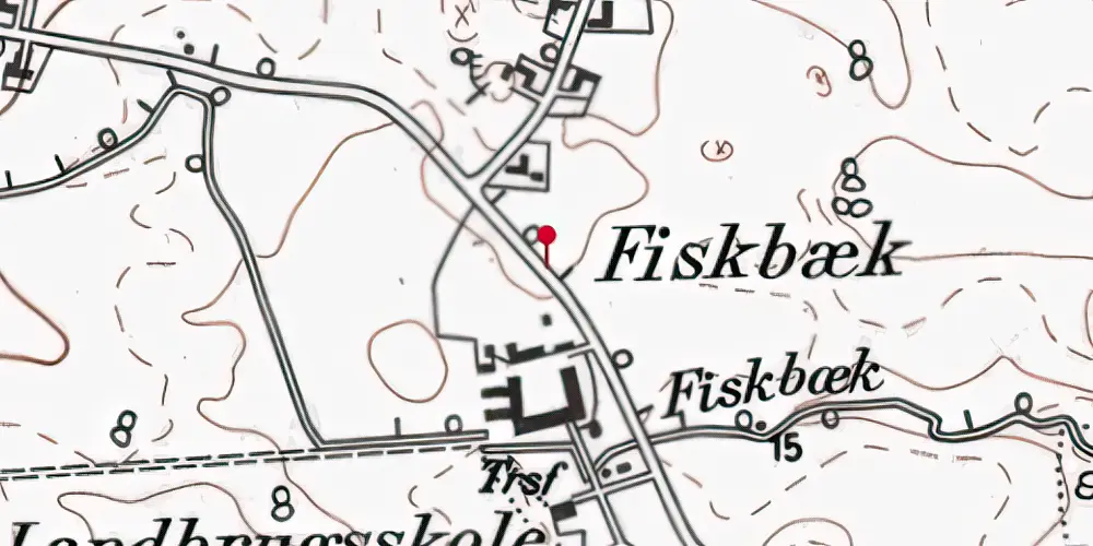 Historisk kort over Fiskbæk Holdeplads Historisk kort over Fiskbæk Holdeplads