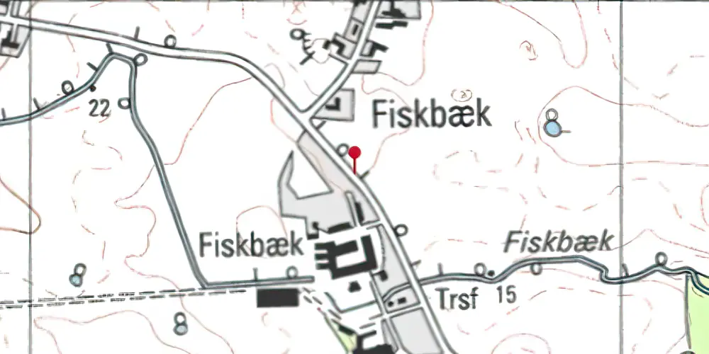 Historisk kort over Fiskbæk Holdeplads Historisk kort over Fiskbæk Holdeplads