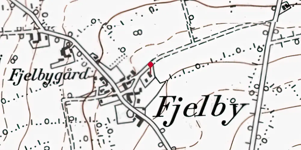 Historisk kort over Fjelby Station Historisk kort over Fjelby Station