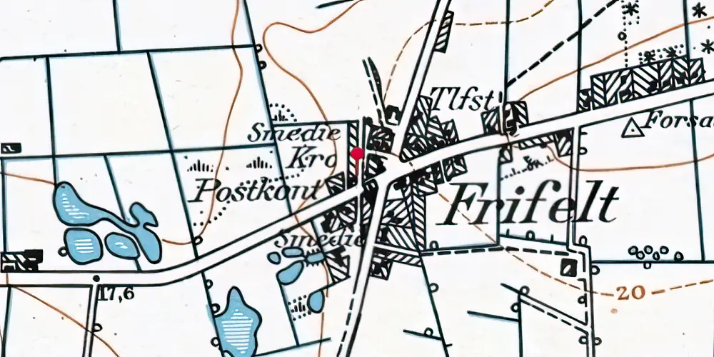 Historisk kort over Frifelt Station Historisk kort over Frifelt Station