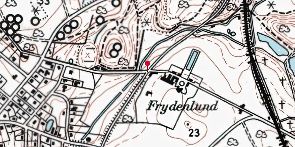 Historisk kort over Frydenlund Holdeplads Historisk kort over Frydenlund Holdeplads