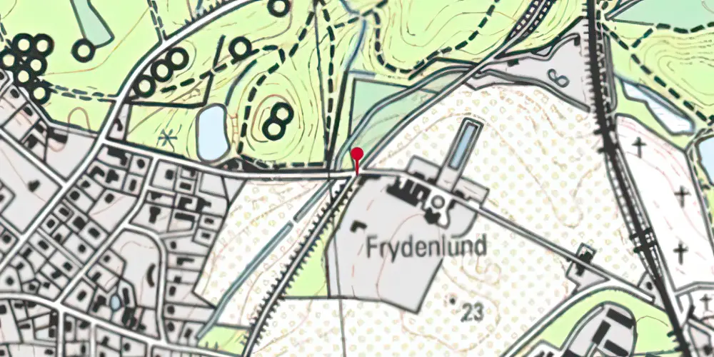 Historisk kort over Frydenlund Holdeplads Historisk kort over Frydenlund Holdeplads