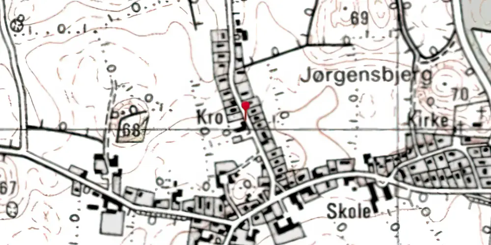 Historisk kort over Genner Stationskro Historisk kort over Genner Stationskro
