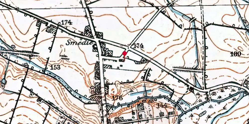 Historisk kort over Gravens Station Historisk kort over Gravens Station