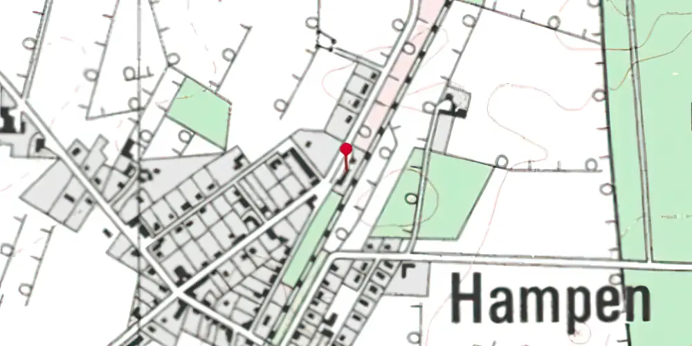 Historisk kort over Hampen Station