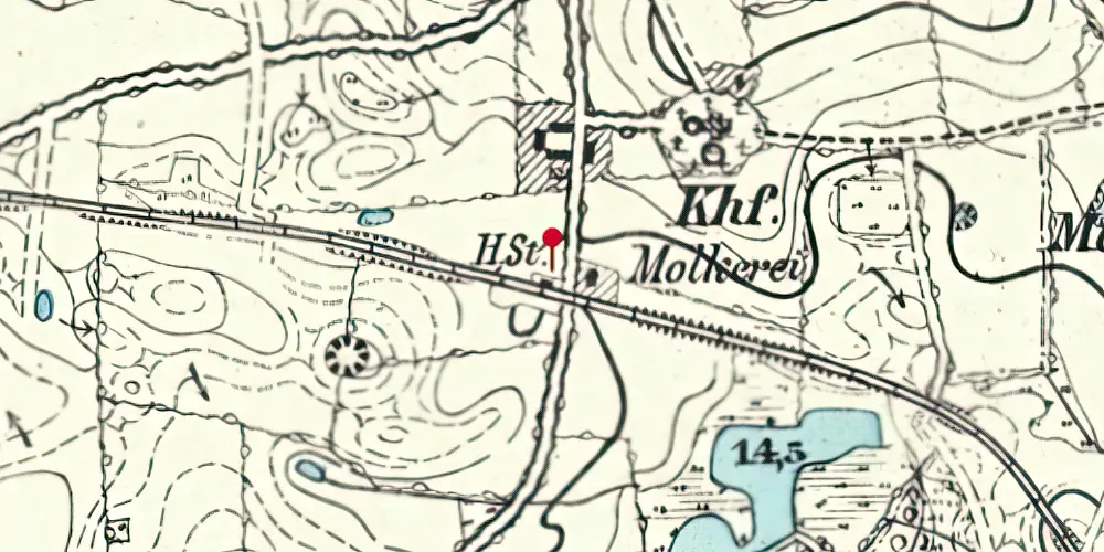 Historisk kort over Havnbjerg Station Historisk kort over Havnbjerg Station