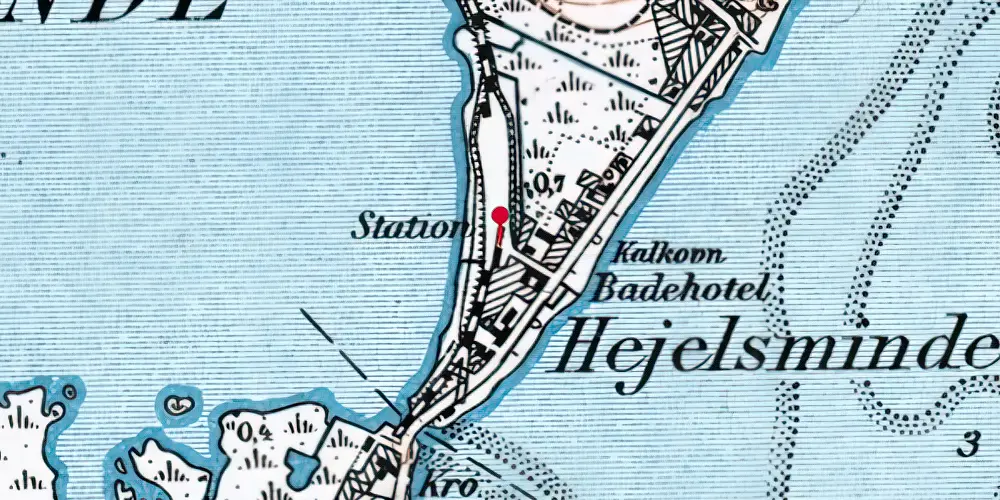 Historisk kort over Hejlsminde Station
