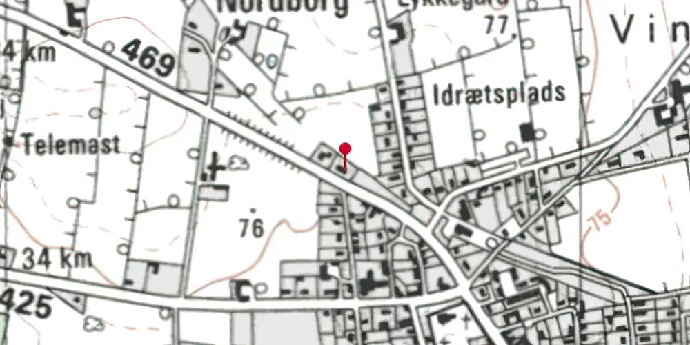 Historisk kort over Hejnsvig Station