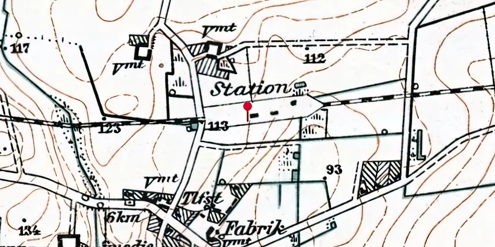 Historisk kort over Hem Station Historisk kort over Hem Station
