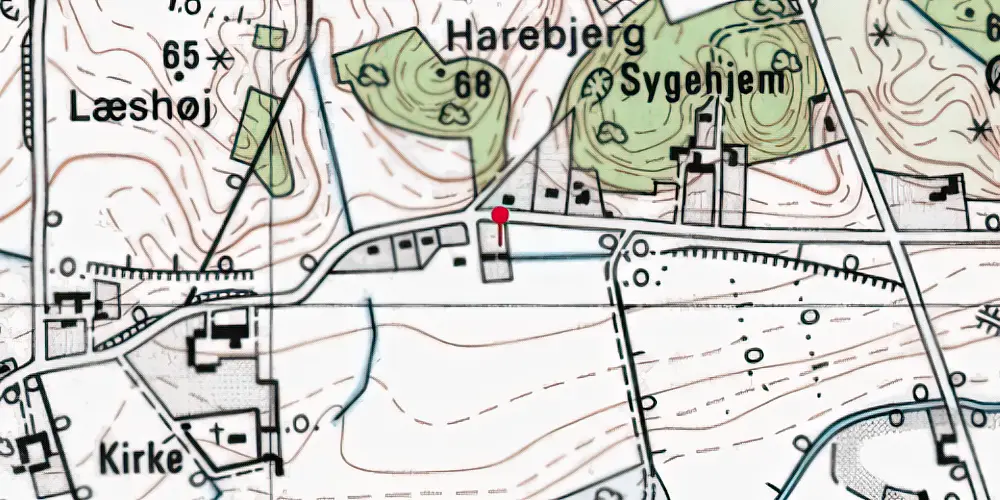 Historisk kort over Hinge Station Historisk kort over Hinge Station