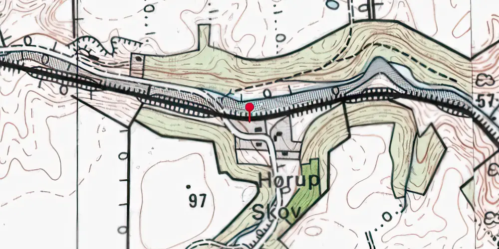 Historisk kort over Hørup Station Historisk kort over Hørup Station