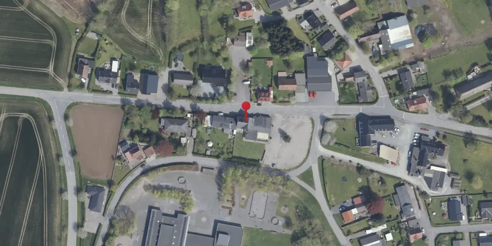 Historisk kort over Kirke-Hørup Trinbræt med Sidespor Historisk kort over Kirke-Hørup Trinbræt med Sidespor